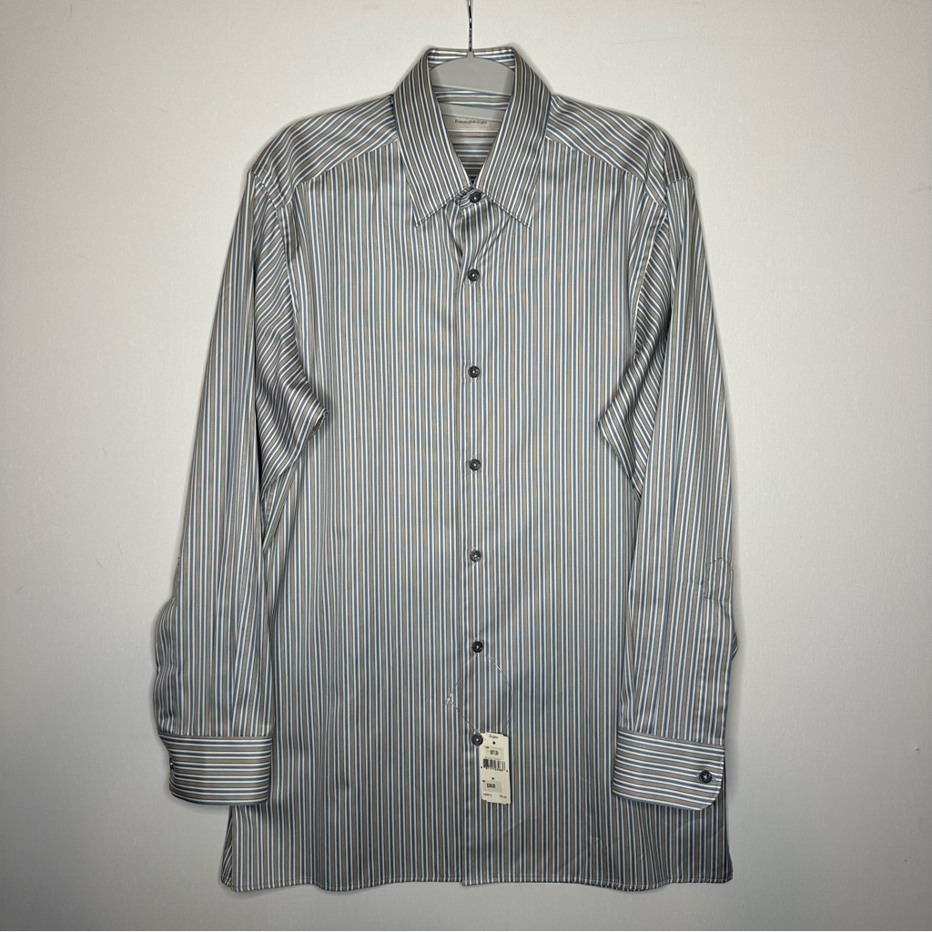 $315 Ermenegildo Zegna Button Up Shirt. Marked Down Men’s Sz Medium